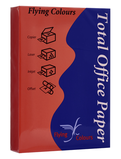 รูปภาพของ กระดาษสีถ่ายเอกสารฟลายอิ้ง (Flying) Colours No.30 สีแดงสด (500 แผ่น)