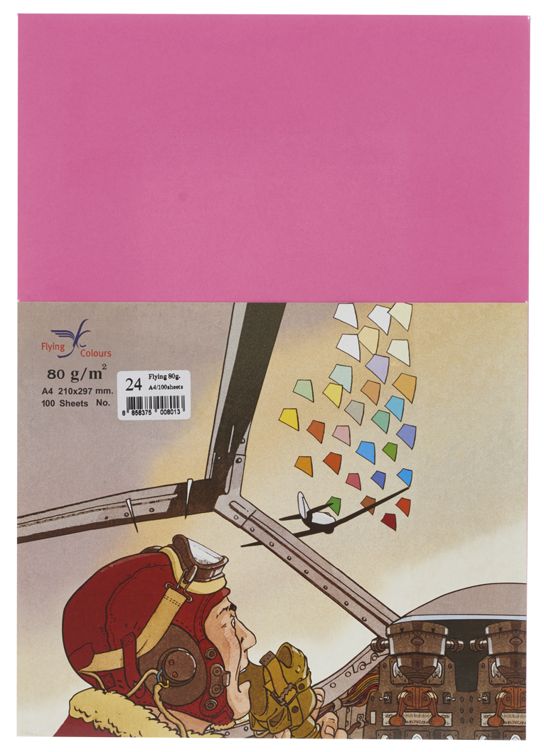 รูปภาพของ กระดาษสีถ่ายเอกสารฟลายอิ้ง (Flying) Colours No.24 สีชมพูบานเย็น (100 แผ่น)
