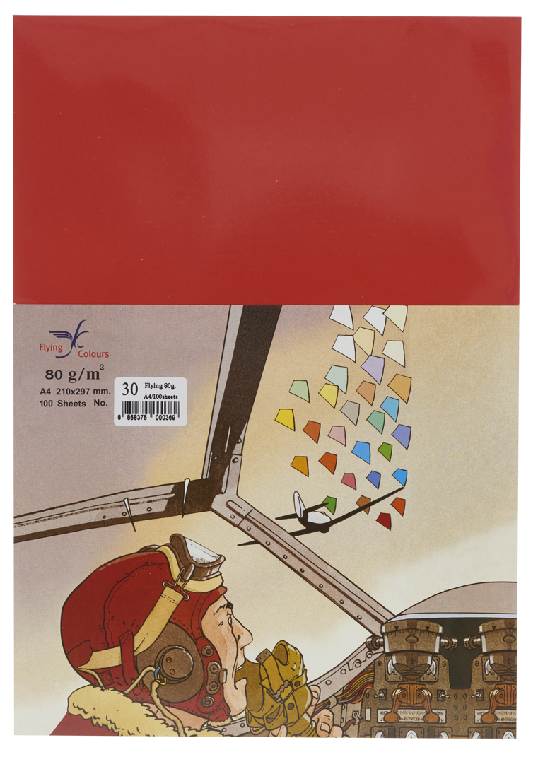 Picture of กระดาษสีถ่ายเอกสารฟลายอิ้ง (Flying) Colours No.30 สีแดงสด (100 แผ่น)