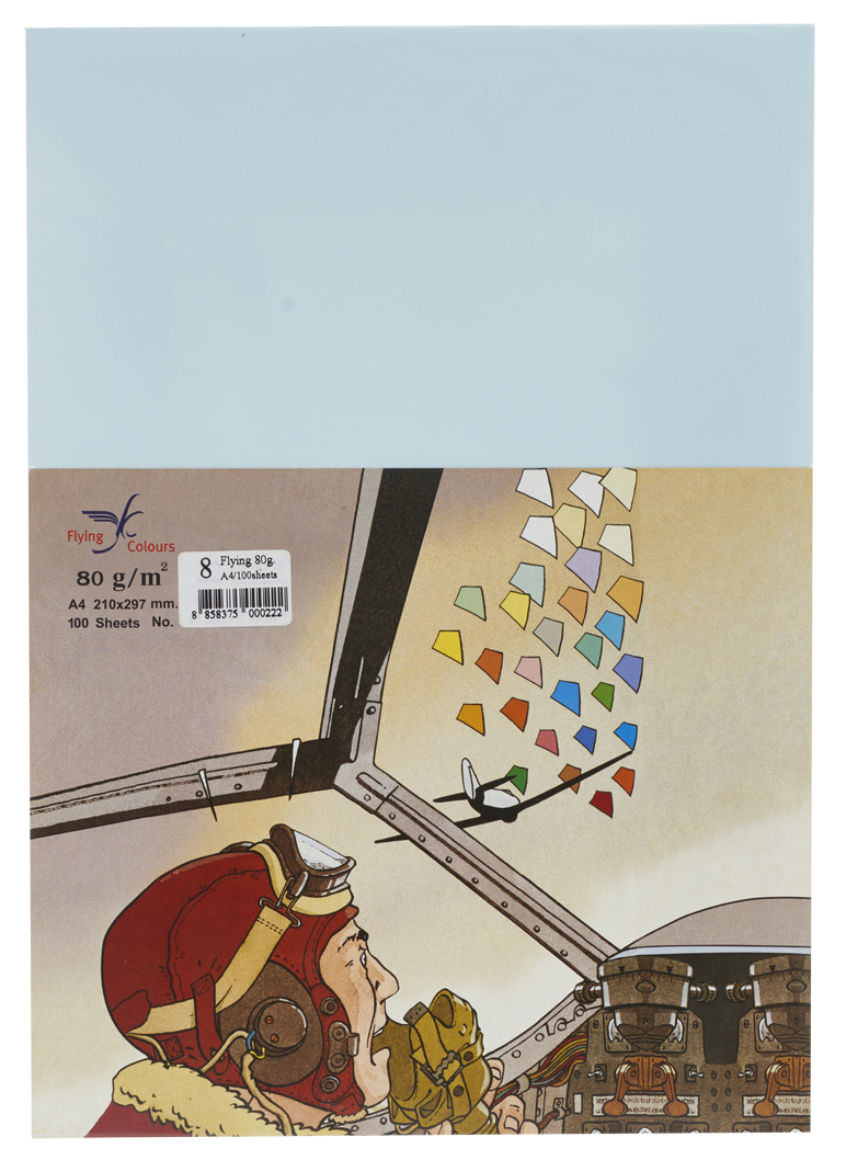 รูปภาพของ กระดาษสีถ่ายเอกสารฟลายอิ้ง (Flying) Colours No.8 สีฟ้าอ่อน (100 แผ่น)
