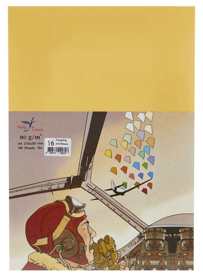 รูปภาพของ กระดาษสีถ่ายเอกสารฟลายอิ้ง (Flying) Colours No.16 สีเหลือง (100 แผ่น)