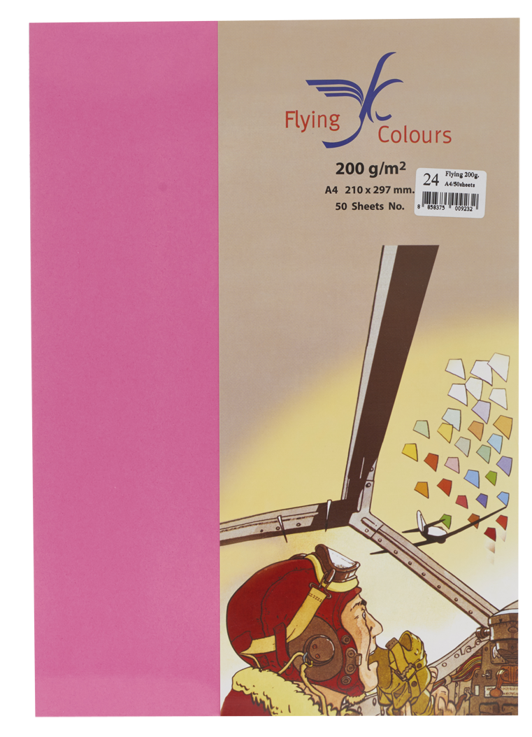 รูปภาพของ กระดาษสีถ่ายเอกสารฟลายอิ้ง (Flying) Colours No.24 สีชมพูบานเย็น (50 แผ่น)