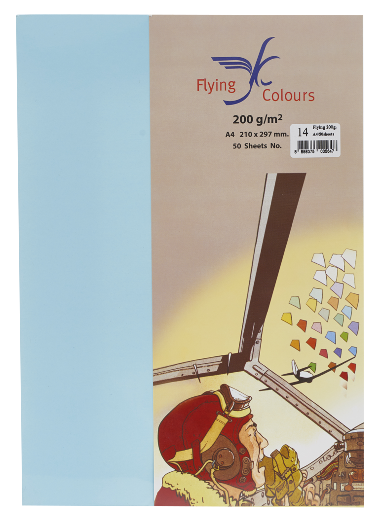 รูปภาพของ กระดาษสีถ่ายเอกสารฟลายอิ้ง (Flying) Colours No.14 สีฟ้า (50 แผ่น)