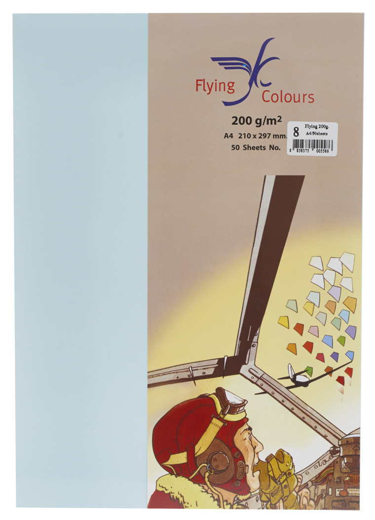 Picture of กระดาษสีถ่ายเอกสารฟลายอิ้ง (Flying) Colours No.8 สีฟ้าอ่อน (50 แผ่น)