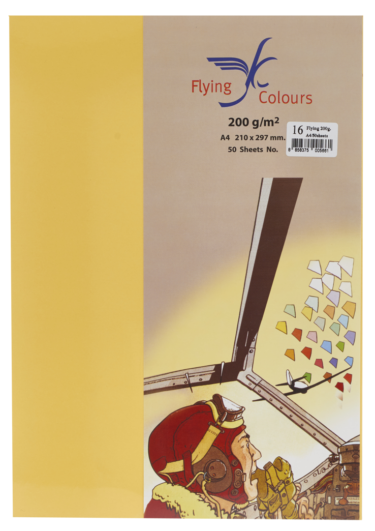 Picture of กระดาษสีถ่ายเอกสารฟลายอิ้ง (Flying) Colours No.16 สีเหลืองเข้ม (50 แผ่น)