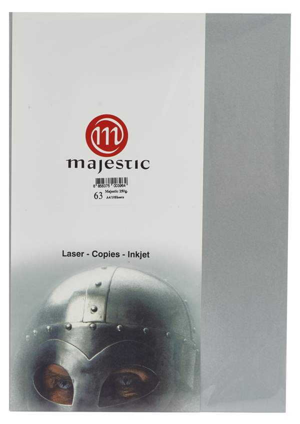 Picture of กระดาษประกายมุก Majestic เทา 250 แกรม, 063, 25 แผ่น