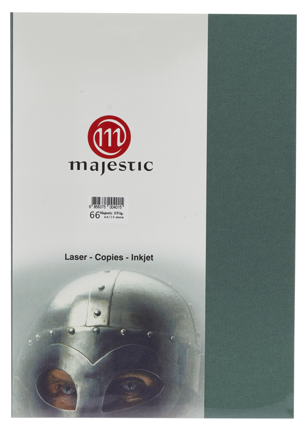 Picture of กระดาษประกายมุก Majestic เขียวเข้ม 250 แกรม, 066, 25 แผ่น