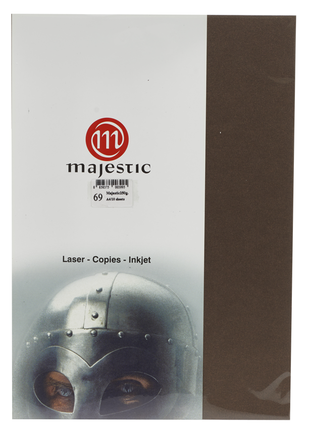 Picture of กระดาษประกาย Majestic น้ำตาลเข้ม 250 แกรม, 069, 25 แผ่น