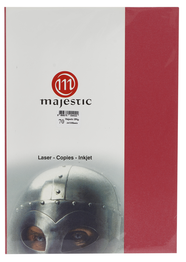 Picture of กระดาษประกายมุก Majestic แดง 250 แกรม, 070, 25 แผ่น