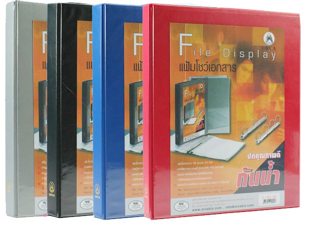 รูปภาพของ แฟ้มโชว์เอกสาร ออร์ก้า FD-3, 3 ห่วง น้ำเงิน/ฟ้า ไฟล์ดิสเพลย์