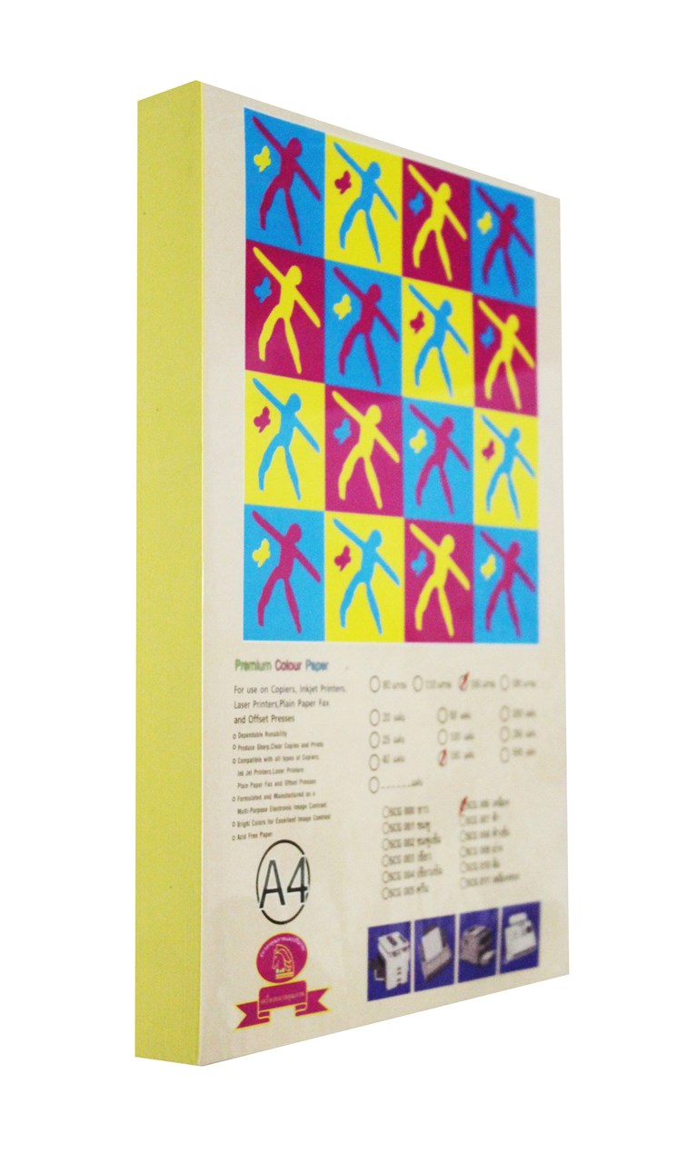 Picture of กระดาษการ์ดสี MAC 110 แกรม A4, สีเหลือง  (180 แผ่น)